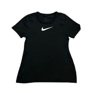 Nike Girls Black and White Athletic Running Short Sleeve Tee